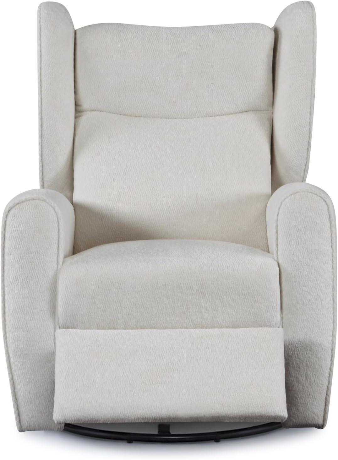 Cloud Nursery Power Swivel Recliner Glider, Electronic Control + USB Charging Port, Ultra-Soft Stain-Resistant Performance Fabric, Full Recline + Adjustable Headrest/Lumbar Support (Ivory)