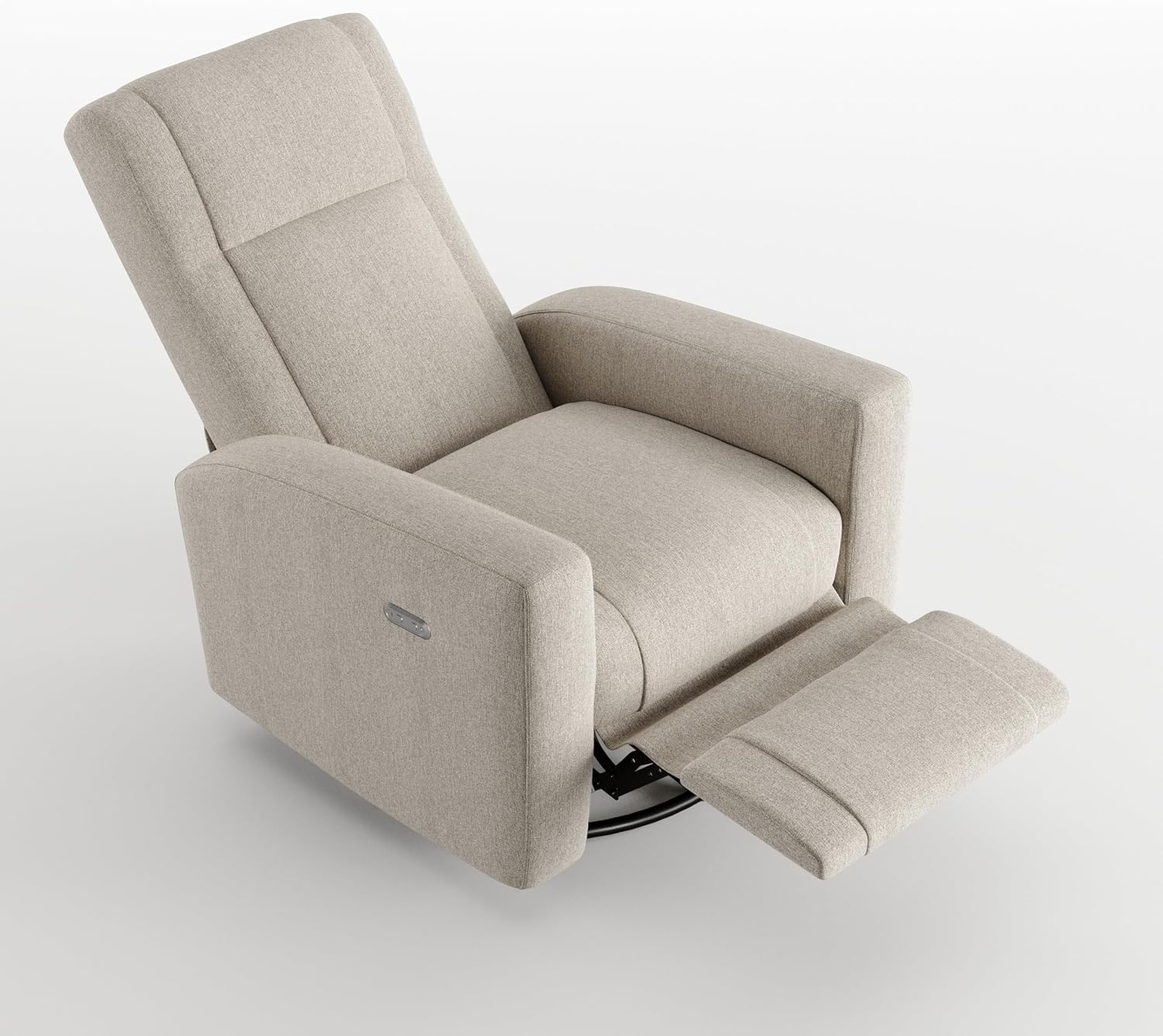 Dream Power Recliner Swivel Glider, Waterproof Performance Fabric, USB-A & USB-C Charger, Silent Electronic Power Recline, Tool Free 2-Step Assembly (Sand)